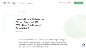 Screenshot of How to Host a Website on GitHub Pages in 2025 (With Time Tracking)