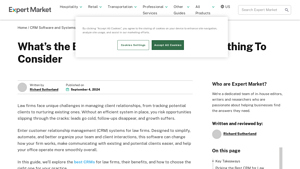 Screenshot of Best CRM Software for Law Firms: Features, Benefits & Costs
