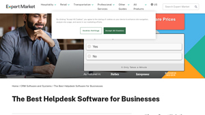 Screenshot of 7 Best Helpdesk Software Systems - Expert Market