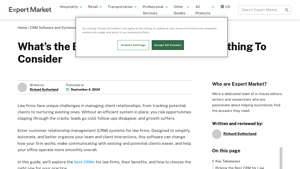 Screenshot of Best CRM Software for Law Firms: Features, Benefits & Costs