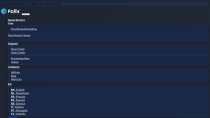 Screenshot of Free Minecraft Server Hosting | Falix