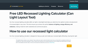 Screenshot of Free LED Recessed Lighting Calculator (Can Light Layout Tool)