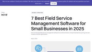 Screenshot of 7 Best Field Service Management Software for Small Business