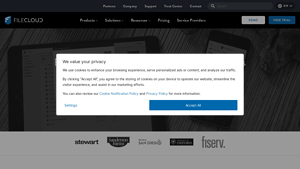 Screenshot of Best Cloud-Based Server for Small Businesses - FileCloud