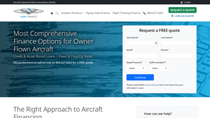 Screenshot of Most Comprehensive Finance Options for Owner Flown Aircraft ...