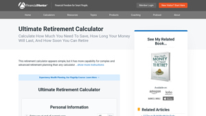 Screenshot of Best Retirement Calculator: Simple, Free, Powerful - Financial Mentor