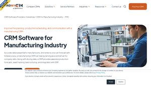 Screenshot of CRM software for manufacturing industry - FindMyCRM