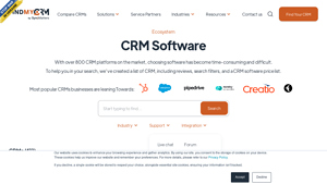 Screenshot of CRM Directory | CRM Software Price List - FindMyCRM