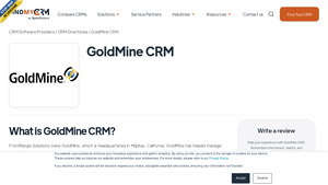 Screenshot of GoldMine CRM Review - Features, Pricing, others at FindMyCRM