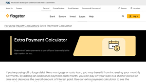 Screenshot of Early Loan Payoff Calculator - Flagstar