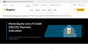 Screenshot of Home Equity Line of Credit (HELOC) Payment Calculator - Flagstar