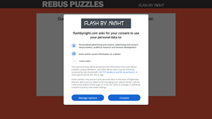 Screenshot of Massive Collection of REBUS Puzzles - Flash by Night
