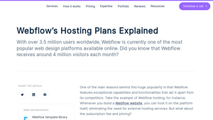 Screenshot of Webflow's Hosting Plans Explained - Flowout