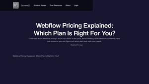 Screenshot of Webflow Pricing Explained: Which Plan Is Right for You?