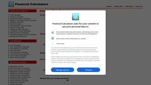 Screenshot of Effective Rate Calculator - Financial Calculators