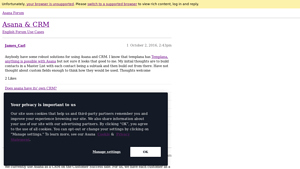 Screenshot of Asana & CRM - Use Cases