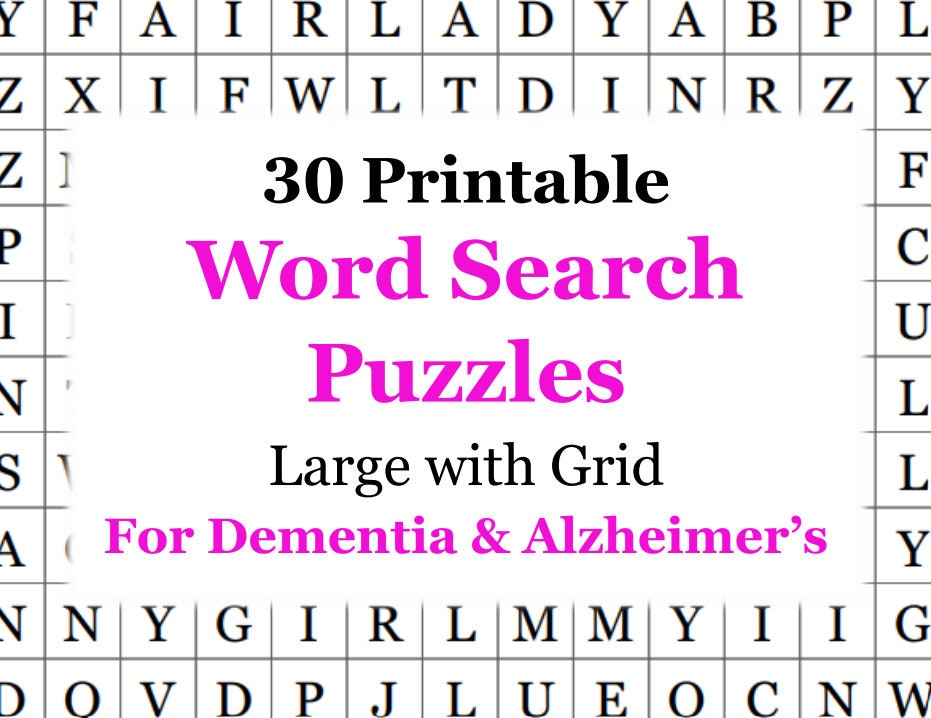 Featured image for free printable word search puzzles for adults - Word Search Puzzles for Dementia Care ...