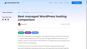 Screenshot of 7 Best Managed WordPress Hosting with Prices in 2025