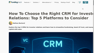 Screenshot of How To Choose the Right CRM for Investor Relations - Fundingstack