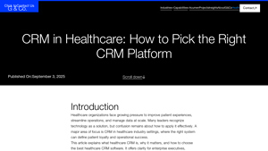 Screenshot of CRM in Healthcare: How to Pick the Right CRM Platform | G & Co.