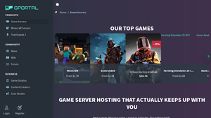 Screenshot of GPORTAL Premium Game Server Hosting