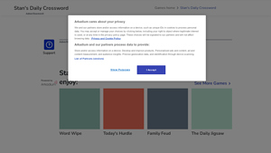 Screenshot of Stan's Daily Crossword | Play Online for Free | Washington Post