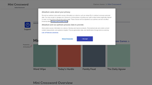 Screenshot of Mini Crossword | Play Online for Free | Washington Post