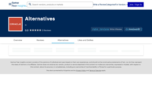 Screenshot of Top Oracle NetSuite CRM Competitors & Alternatives 2025 - Gartner