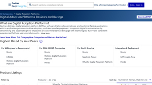 Screenshot of Best Digital Adoption Platforms Reviews 2025 | Gartner Peer Insights