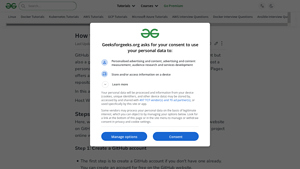 Screenshot of How to Host a Website on GitHub For Free? - GeeksforGeeks