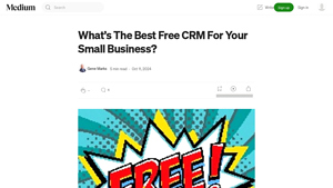 Screenshot of What's The Best Free CRM For Your Small Business? - Gene Marks
