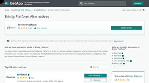 Screenshot of Top 20 Brivity Platform Alternatives | GetApp Canada 2025