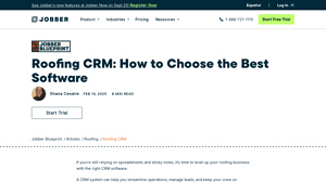 Screenshot of Roofing CRM: How to Choose the Best Software - Jobber