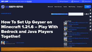 Screenshot of How To Set Up Geyser on Minecraft 1.21.6 - Play With Bedrock and ...