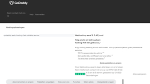 Screenshot of Web Hosting | Lightning Fast Hosting & One Click Setup - GoDaddy