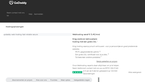 Screenshot of Web Hosting | Lightning Fast Hosting & One Click Setup - GoDaddy