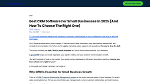 Screenshot of Best CRM Software for Small Businesses in 2025 ... - GoHighLevel