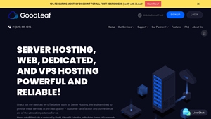 Screenshot of GoodLeaf Hosting - Affordable FiveM & VPS Server Hosting ...