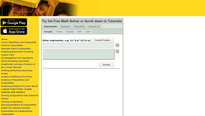 Screenshot of Interval notation calculator - graph-inequality.com