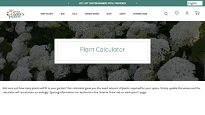 Screenshot of Plant Calculator - Great Garden Plants