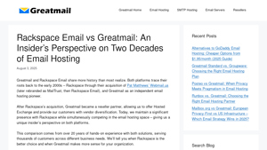 Screenshot of Rackspace Email vs Greatmail: An Insider's Perspective on Two ...