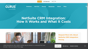 Screenshot of NetSuite CRM Integration & Pricing Guide | GURUS Solutions