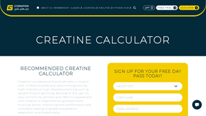 Screenshot of Creatine Calculator | Fitness Calculator - GymNation