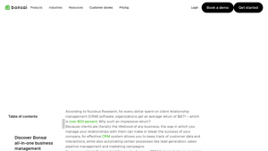 Screenshot of What is the best CRM for accountants in 2025 - Hello Bonsai