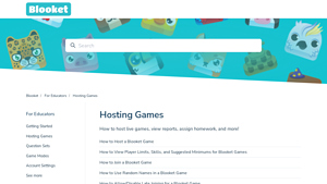 Screenshot of Hosting Games - Blooket