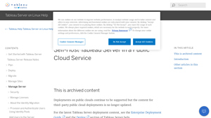 Screenshot of Self-Host Tableau Server in a Public Cloud Service