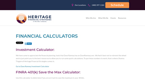 Screenshot of Financial Calculators | Dave Ramsey & FINRA Investment Tools by ...