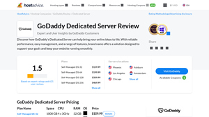 Screenshot of GoDaddy Dedicated Server Review 2025: Expert & User Reviews