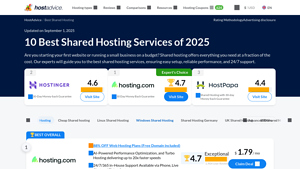 Screenshot of Best Shared Hosting: 10 Beginner-Friendly Picks (2025) - HostAdvice