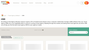 Screenshot of Travel Agency CRM List (with User Reviews)